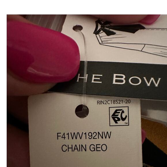 Investments Women's Chain Cheo Bow Blouse 1X - Picture 4 of 4